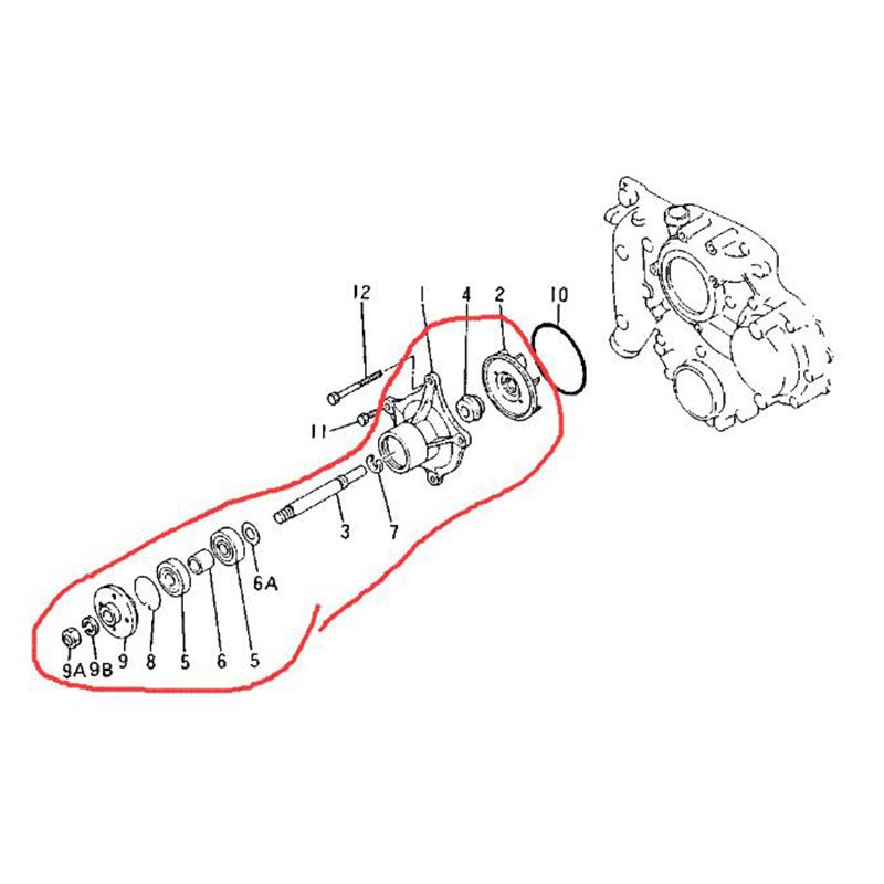 Water Pump 094-7268 for Mitsubishi Engine 4D31 4D32 Caterpillar CAT Excavator E70 E70B E110