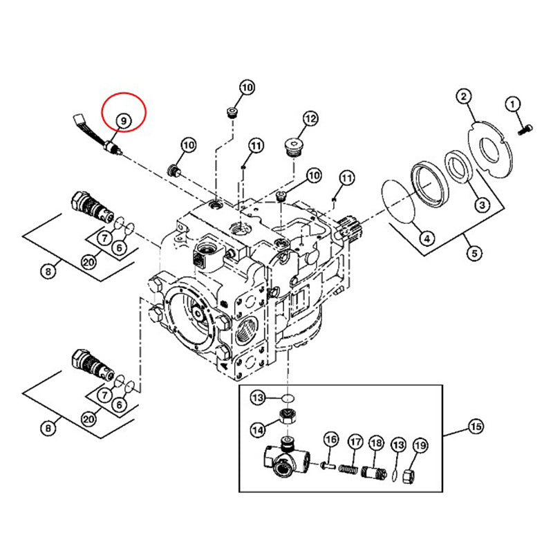 Wheel Speed Sensor AT360573 for John Deere 6068 Engine 450H 550H 650H 700H 750C 750C-II 850C 850C-II