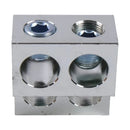 Aftermarket Brumall 600T-4 Aluminum Mechanical Lug 600MCM-2 4 Barrel 2-Hole Electro-Tin Plat