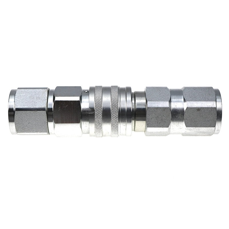 3/4" SAE - 5/8" Body Flat Face High Flow Hydraulic Quick Disconnect Coupler For Bobcat Kubota CASE JCB Thomas Gehl Volvo ASV Skid Steers