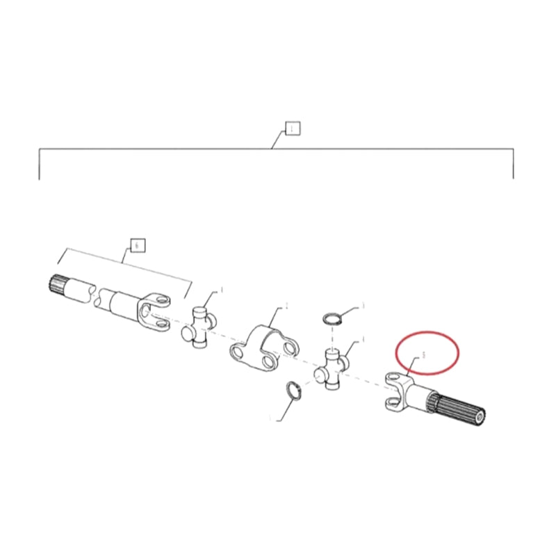 Drive Shaft 144463A1 85805997 for CASE Loader 570LXT 570MXT 570NXT 580L 580M 580SL 580SM 580SR 590SR Forklift 585G 586G 586H 588G 588H