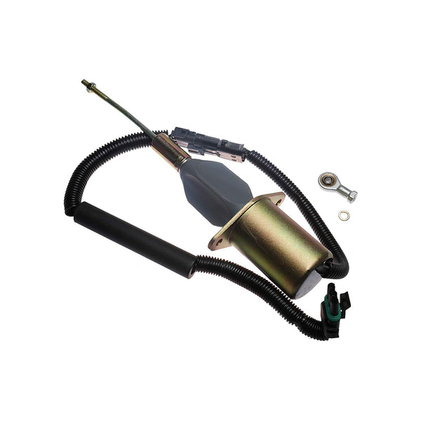 Fuel Shutoff Solenoid RE504223 for John Deere Engine 7.6L 6076 8.1L 6081 Buncher 653E Scraper 762B