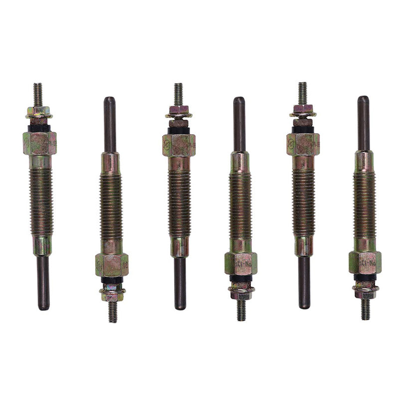 6 Pieces Glow Plug 11065-10T01 for Nissan Engine TD23 TD25 TD27 TD42 Forklift F03