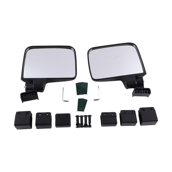 Golf Cart Mirror No-drilling Side Rear View Mirrors for EZGO Club Car Yamaha