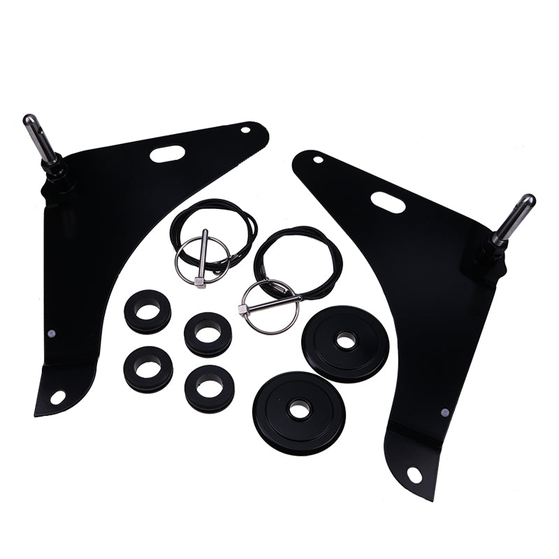 Hood Pin Kit Black 82214260AC P5155755 for Dodge Challenger