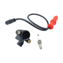 Ignition Coil With Wire Cap Spark Plug Kit 4012050 4011834 4011691 for Polaris Sportsman 500 550 2008-2014