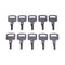 10 pcs Ignition Keys 455 for Genie Skyjack Terex Snorkel Manlift Upright Scissor Lift Boom Lifts