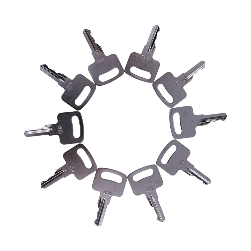 10 pcs Ignition Keys 455 for Genie Skyjack Terex Snorkel Manlift Upright Scissor Lift Boom Lifts