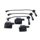 Ignition Coil with Spark Plug Wire Kit MIA11722 MIA11721 for Yanmar Engine 3TNV70 John Deere UTV XUV825i