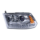 Left & Right Chrome Projector Headlight Headlamp 68324941AD 68324940AD for Ram 1500 2500 3500 2016-2021