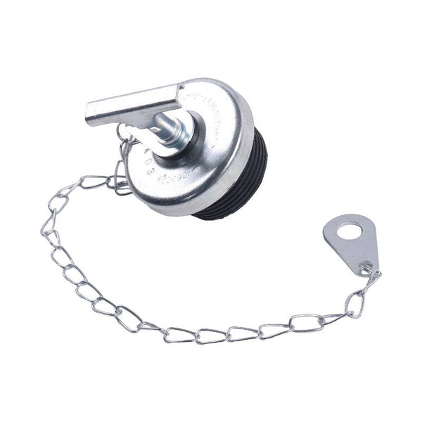 2" Oil Filter Cap with Chain 107981 for CASE Engine D-429 Komatsu Excavator MX09 MX15 MX202 MX272 MX352 MX502 Doosan Loader MEGA 500-V
