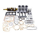 Standard Overhaul Rebuild Kit and 3PCS Connecting Rod with Crankshaft for Kubota Engine D902 Tractor BX2360 BX25 Utility Vehicle RTV900 RTV900G