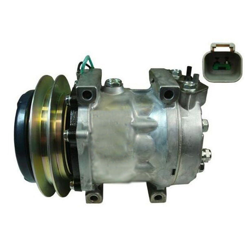 24V Sanden SD7H13 A/C Compressor LC91V00001F1 for Kobelco Excavator SK160LC SK200-6 SK210LC SK250LC SK290LC SK330LC SK480LC