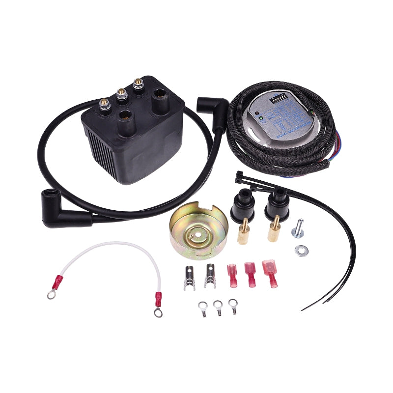 Single Fire Programmable Ignition Kit 53-660 for Harley-Davidson Engine Shovelhead Evolution Big Twin & XL 70-99