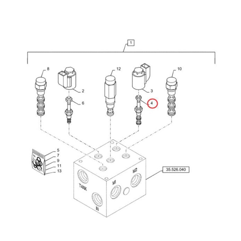 Solenoid Valve 8605066 for CASE 845 885 865 521E 621D 621F 721F 821E 921F 921G 1021F 1021G 1121F 1121G