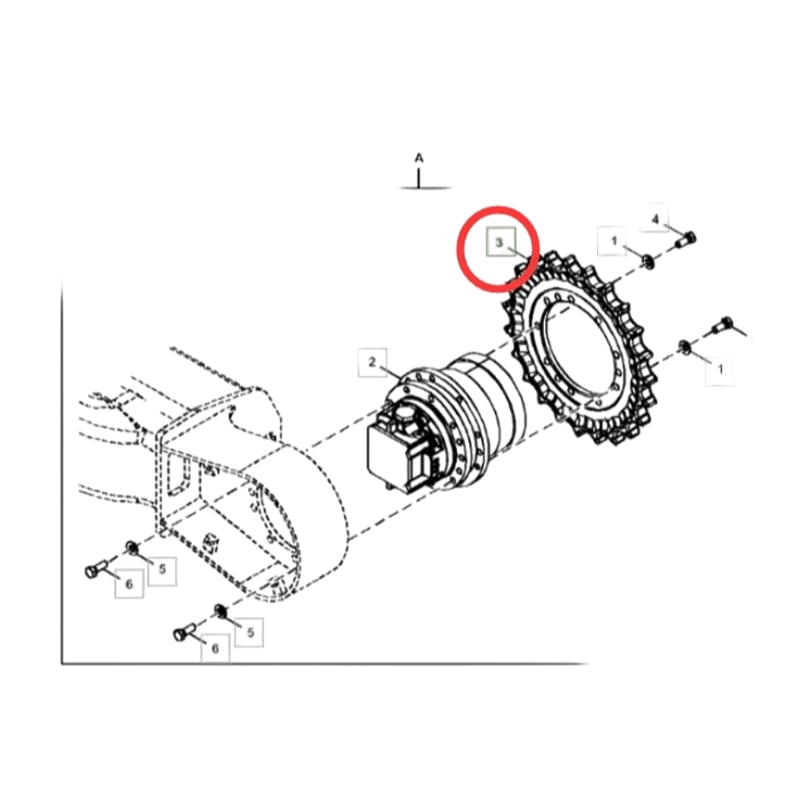 Sprocket 2055869 for Hitachi Excavator ZX30U-5A ZX35U-5A ZAXIS27U-3 ZAXIS30U-5N ZAXIS35U-3 ZAXIS35U-5N
