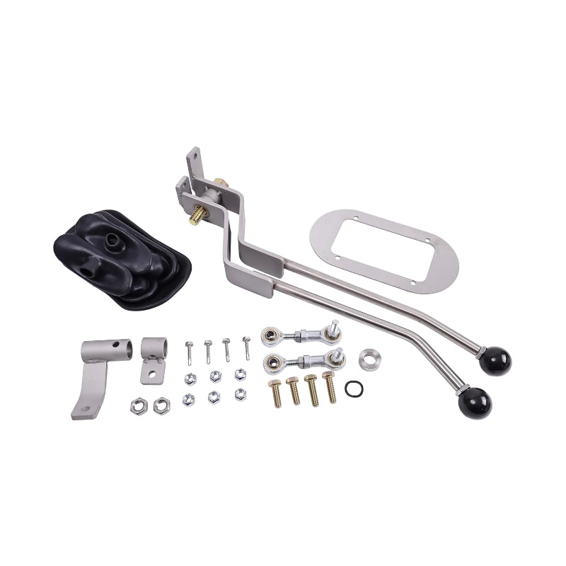 Stainless Twin-Stick Shifter With Boot NP205GM8 for GM NP205 8-Bolt Transfer Case
