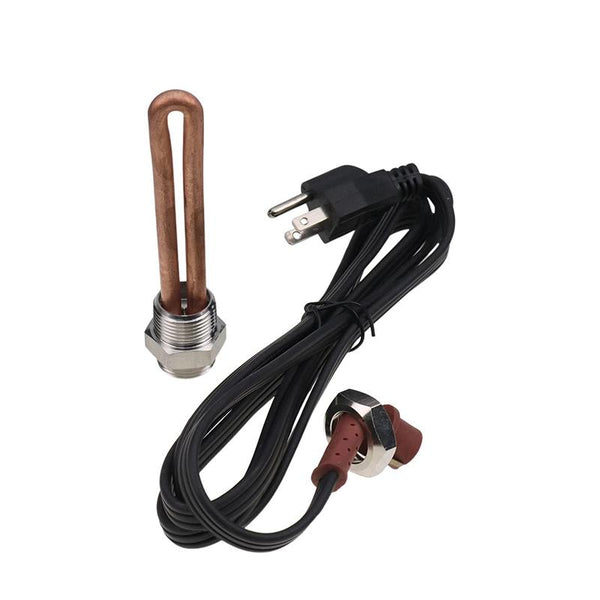 120V 1000W 3/4"NPT Engine Block Heater Assembly 1214R 30307 LR93521 3500043 for Ford Caterpillar Hino Mack Mercury Nissan Lincoln International Detroit