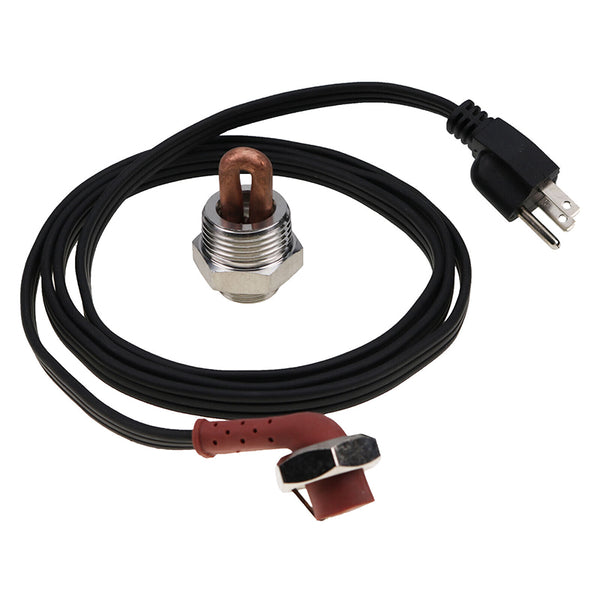120V 400W 1" NPT Engine Block Heater Assembly D8NN8B152AB for Ford New Holland Tractor 2000 3000 4000 5000