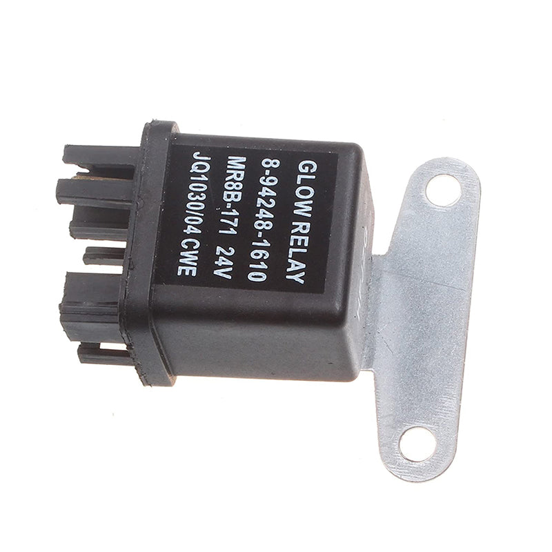 24V Glow Plug Relay 8942481610 for Isuzu Engine C240 4JJ1 3AA1 3LB1 Hitachi Excavator EX27U EX35U EX50U ZAXIS35U EX58MU ZAXIS27U ZAXIS35U ZAXIS40U ZX27U ZX35U ZX50U