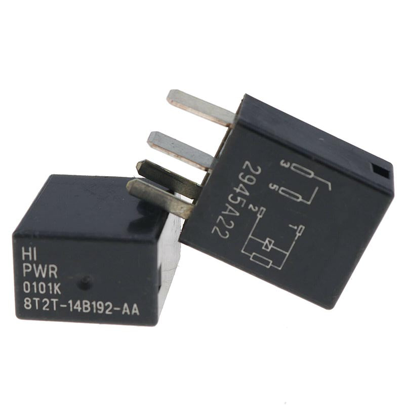2 Pcs 4-PIN Relay Black Multi-Purpose Relay 8T2T-14B192-AA for Fusion F-250 F150 Ford FoMoCo