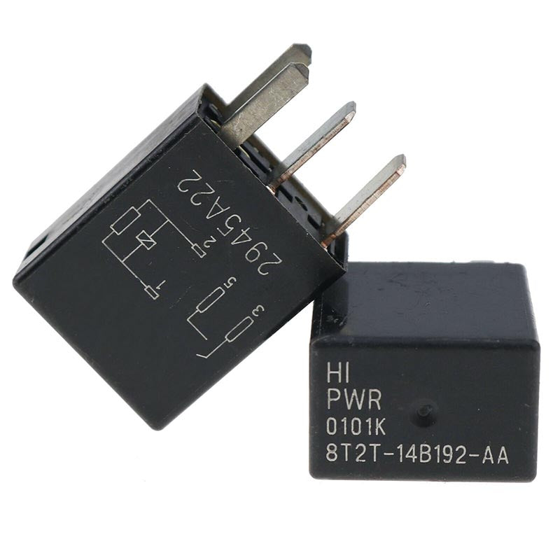 2 Pcs 4-PIN Relay Black Multi-Purpose Relay 8T2T-14B192-AA for Fusion F-250 F150 Ford FoMoCo