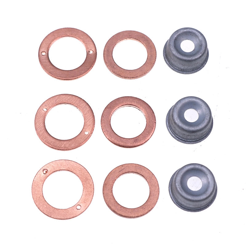 3 Cylinder Injector Seal Kit with Heat Shield 19077-53650 for Kubota Engine D662 D722