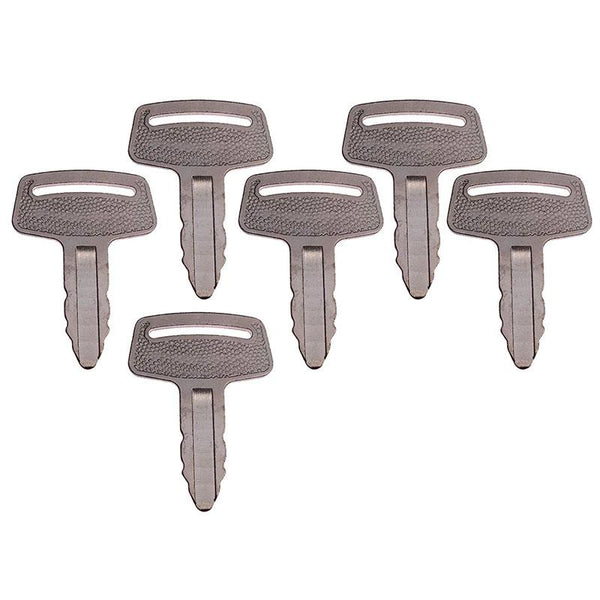 6 Pcs Ignition Keys RC101-53630 for Kubota K008 K008-3 KH101 KH151 KH170 Excavator