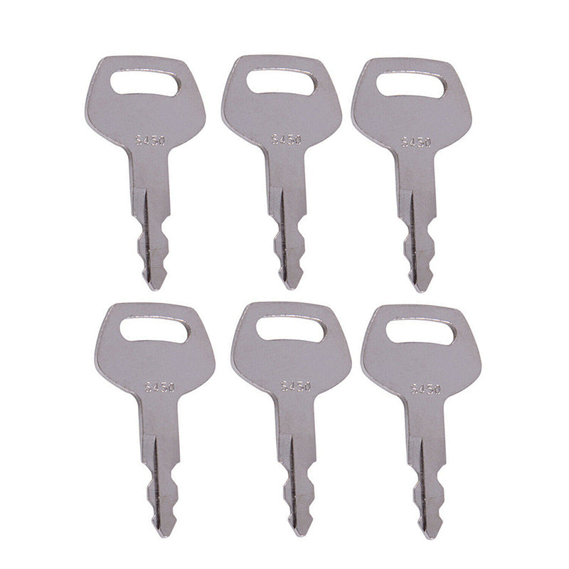 6 Pcs Heavy Equipment Ignition Key S450 for CASE Linkbelt JCB Sumitomo New Holland Excavator