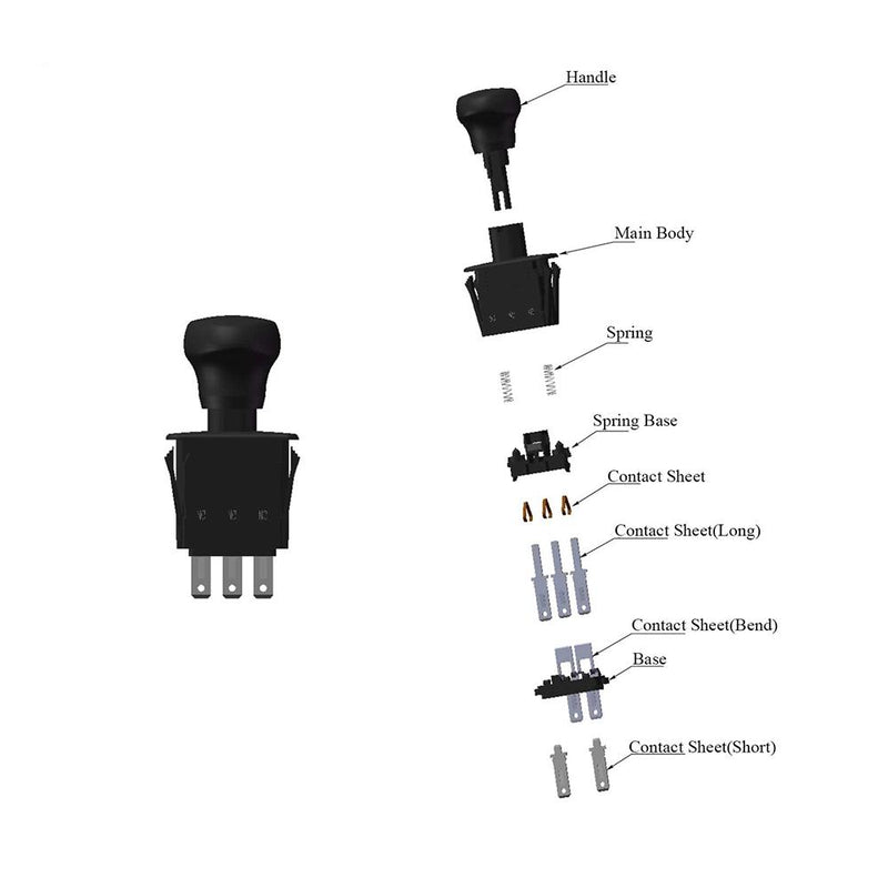 PTO Switch 725-04174 925-04174 6201-344 for CubCadet RZT42 RZT50 RZT54 MTD Delta Toro Troy-Bilt Most Big Red Horse Big Red Mustang Colt and Mustang RZT