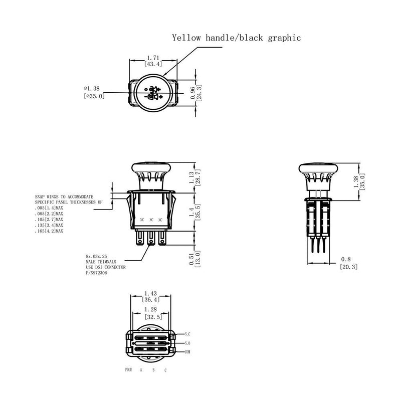 8 Terminals Blade Clutch PTO Switch for Exmark Toro 116-0124 1160124