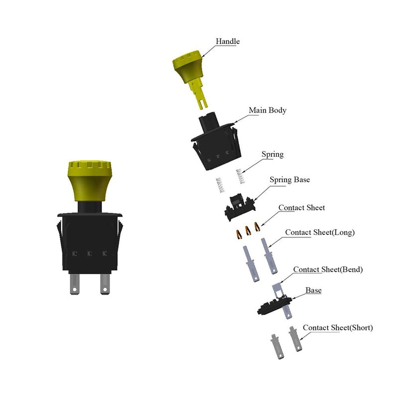 Blade Clutch PTO Switch AM118802 K1211-62230 K1211-62231 for JD Great Dane Tractors LX173 LX172 LX176 LX178 LX186 LX188