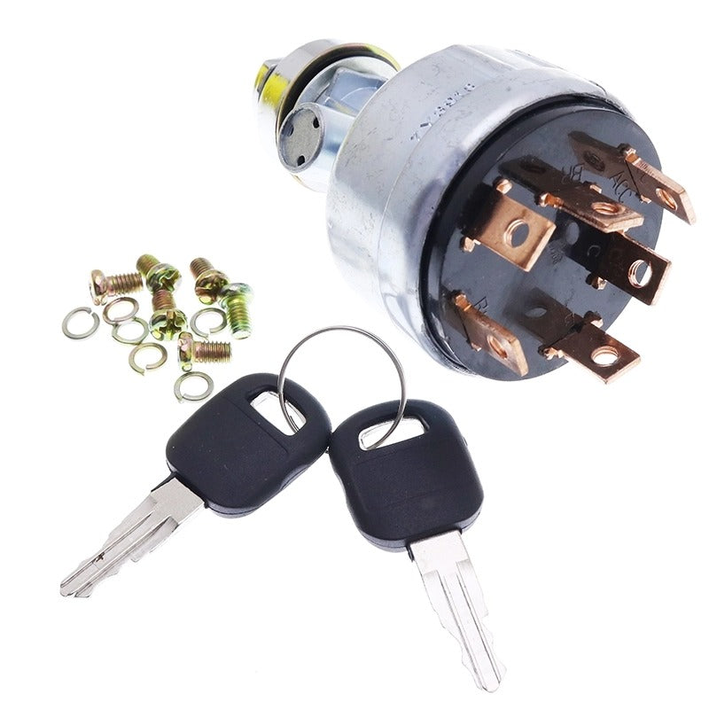 Ignition Switch 6 Wires With 2 Keys 7Y-3918 for Caterpillar CAT Excavator 307 311 312 315 317 320