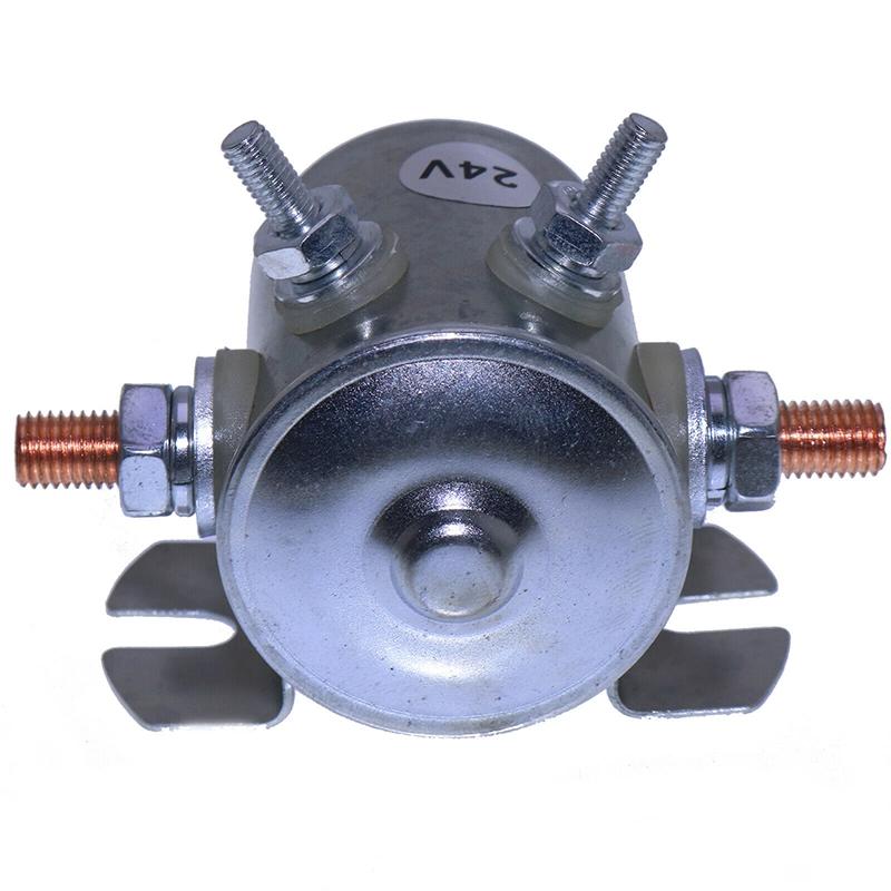 24 Volt 4 Terminal Continuous Duty Switch Solenoid Relay 1114239 1114536 AT57170 for Truck Tractor Excavator Bulldozer Generator Set
