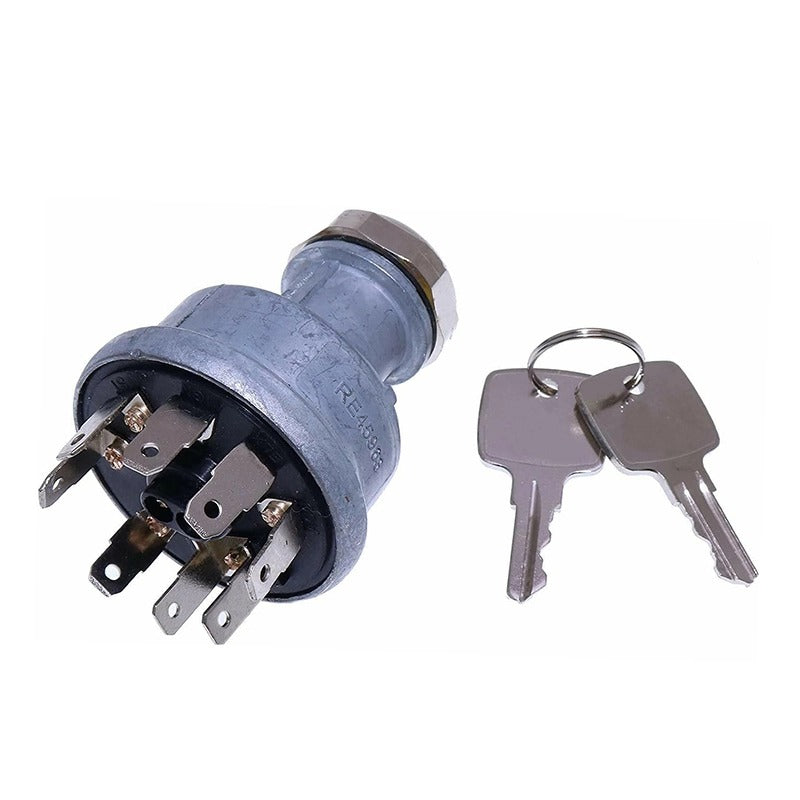 Ignition Switch With Keys RE45963 for John Deere 5105 5200 5205 5210 5220 5300 5310 5400 5410