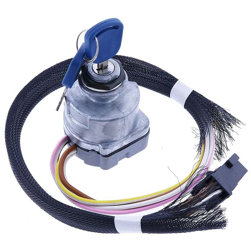 Ignition Switch with Key 87561528 for New Holland T6020 T6030 T6040 T6050 T6060 T6070 T6080 T6090 Tractor