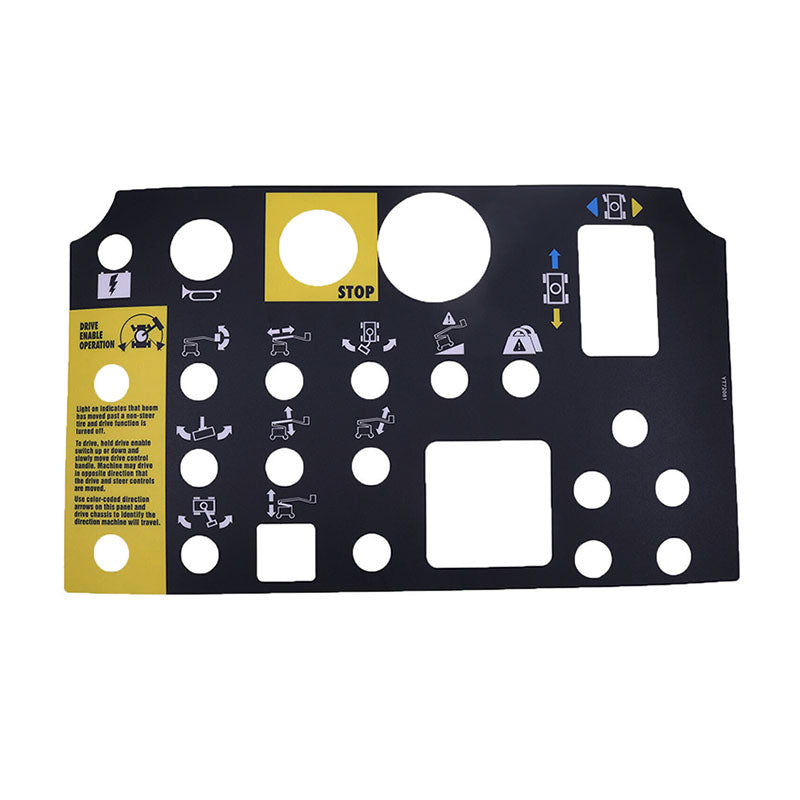 Platform Control Panel Decal 72081GT 72081 for Genie Boom Lift Z-34/22N Z-34/22 DC Z-34/22 Bi-Energy Z-30/20N