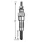 4Pcs Glow Plug 15261-65510 for Kubota V1502 V1702 V1902 Engine B5100D B5100E B6100D B6100E B7100D