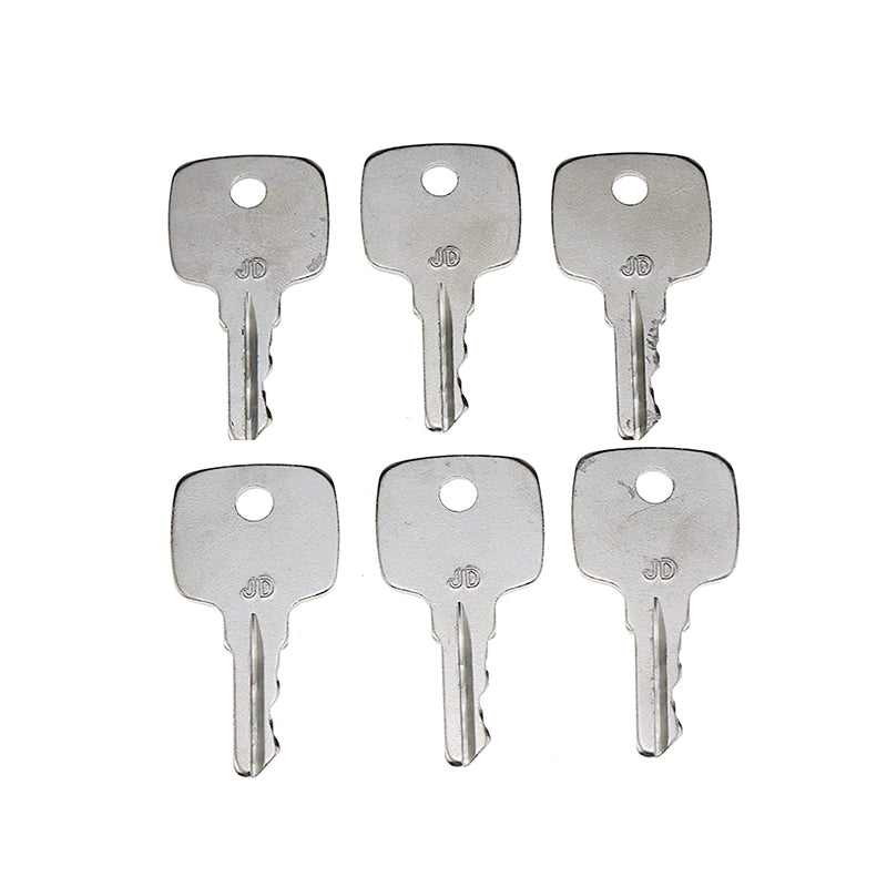 6 Pcs Ignition Keys AR51481 for John Deere Tractor 322 330 332 655 755 756 830 855 856 955 4200 4300 4400