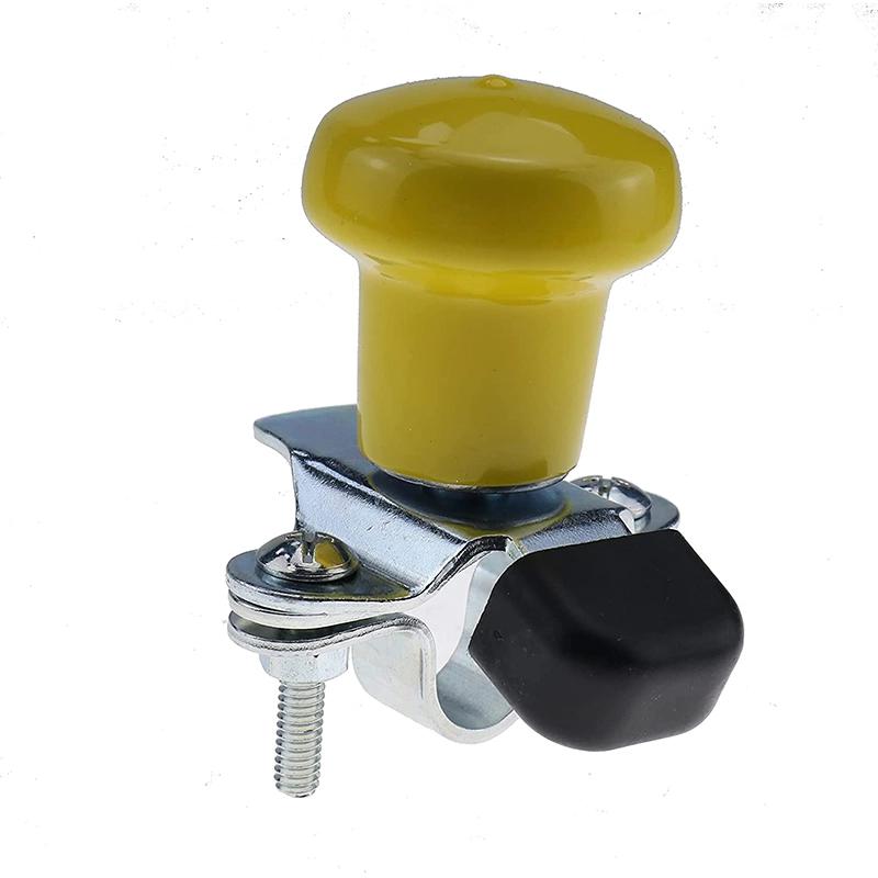 Yellow Steering Wheel Spinner Knob WSV123Y with Rubber Sleeve Universal Fitment for John Deere Ford Case Tractors Woods Spinner and Many More (Adjustable Size)
