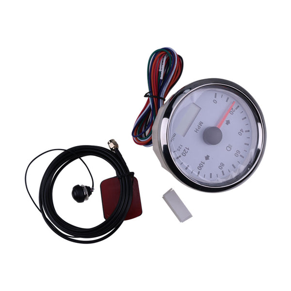 Universal GPS Speedometer 125MPH Odometer Adjustable for Boat Car Truck Motorcycle 3 3/8 12V 24V with Backlight